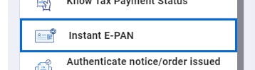 Instant E-pan card online apply e pan in 2024