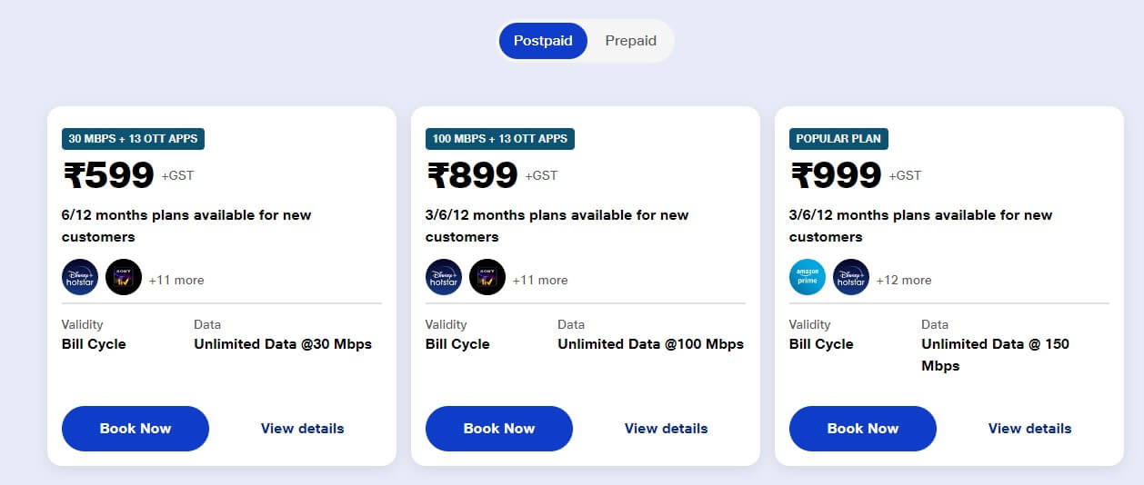 Airtel Xstream fiber vs JIO fiber 2024 speed plan prices?