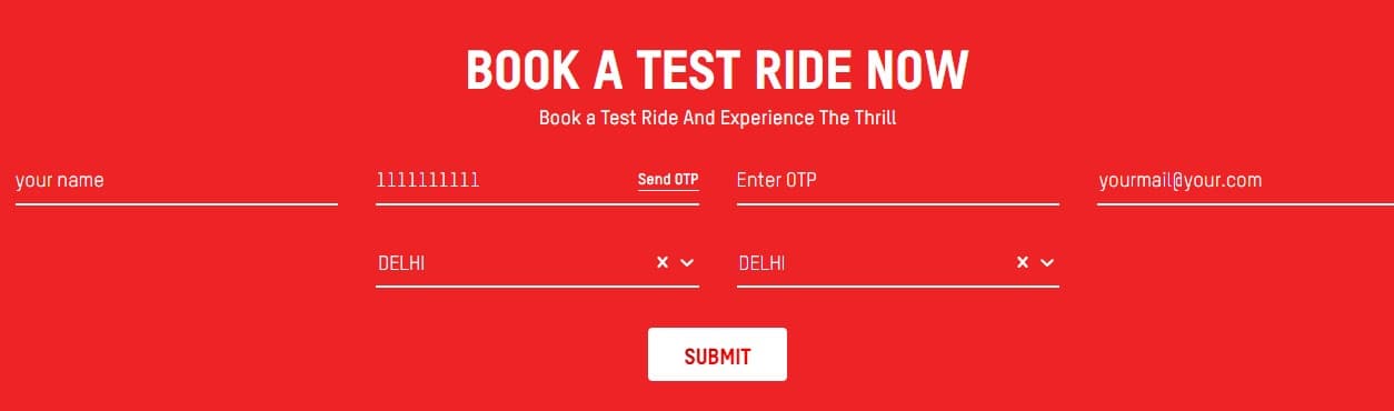 How to book a test ride online