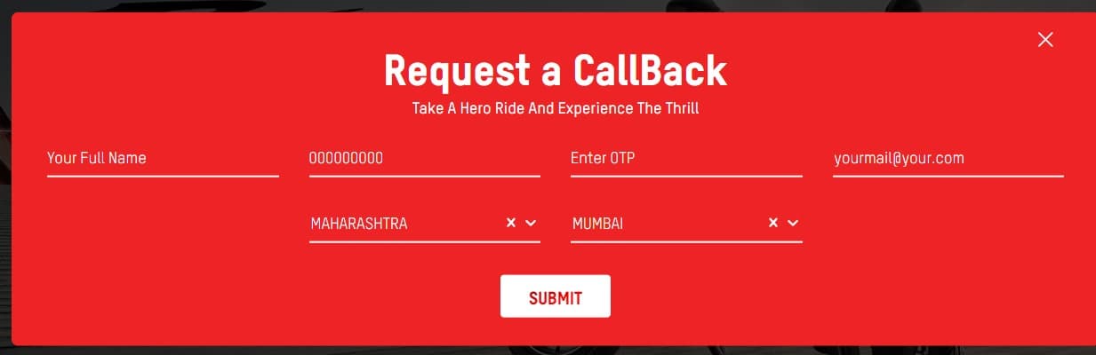 How to book a test ride of New Hero Passion Plus