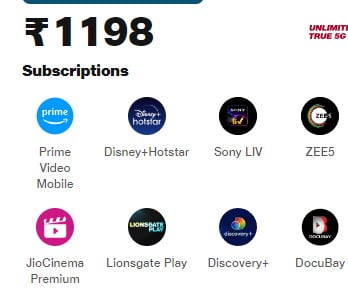 Jio provides free access of Amazon Prime in India only with two mobile combo packs.